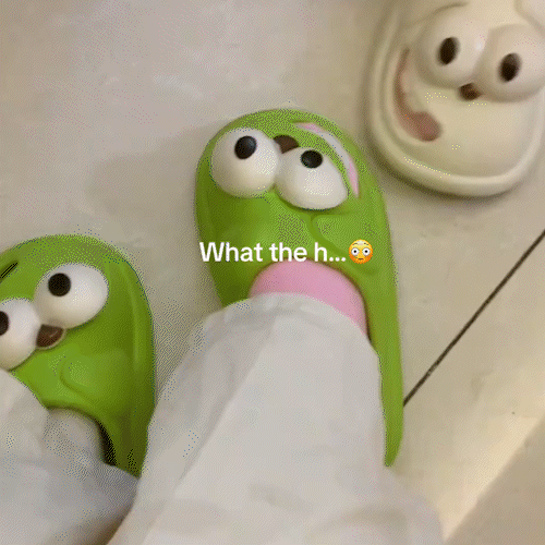 Toe-Kissing Fun: Creative Cartoon Anti-Slip Slippers for Women and Kids