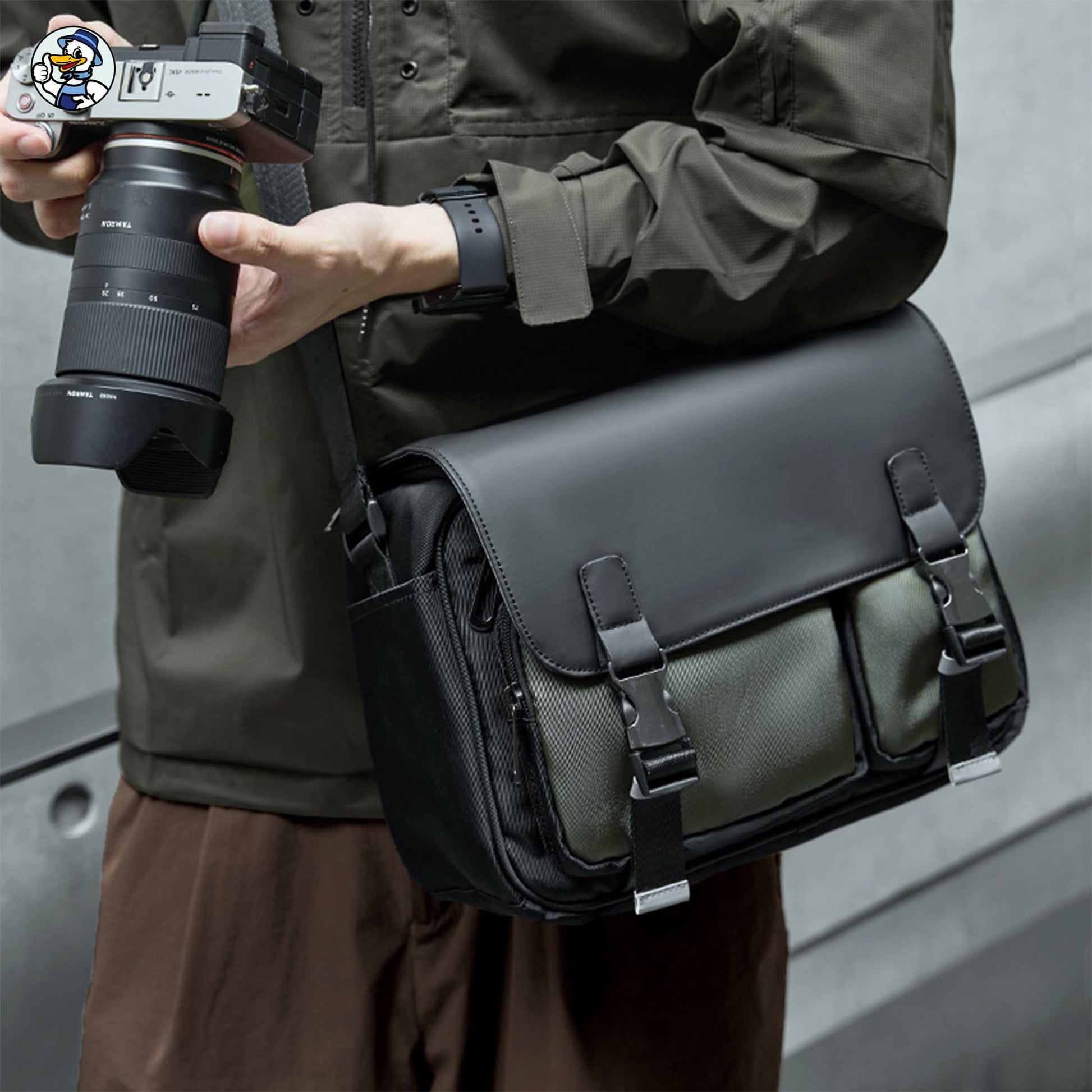 2024 Multi - functional, Easy - to - Store, New Oxford Leather Camera Bag - cleenova