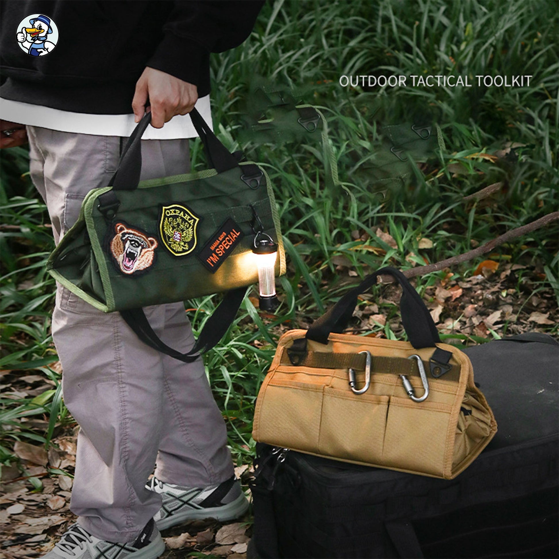 Cleenova Tactical Tool Kit – Your Ultimate Four - Compartment Camping Companion - cleenova
