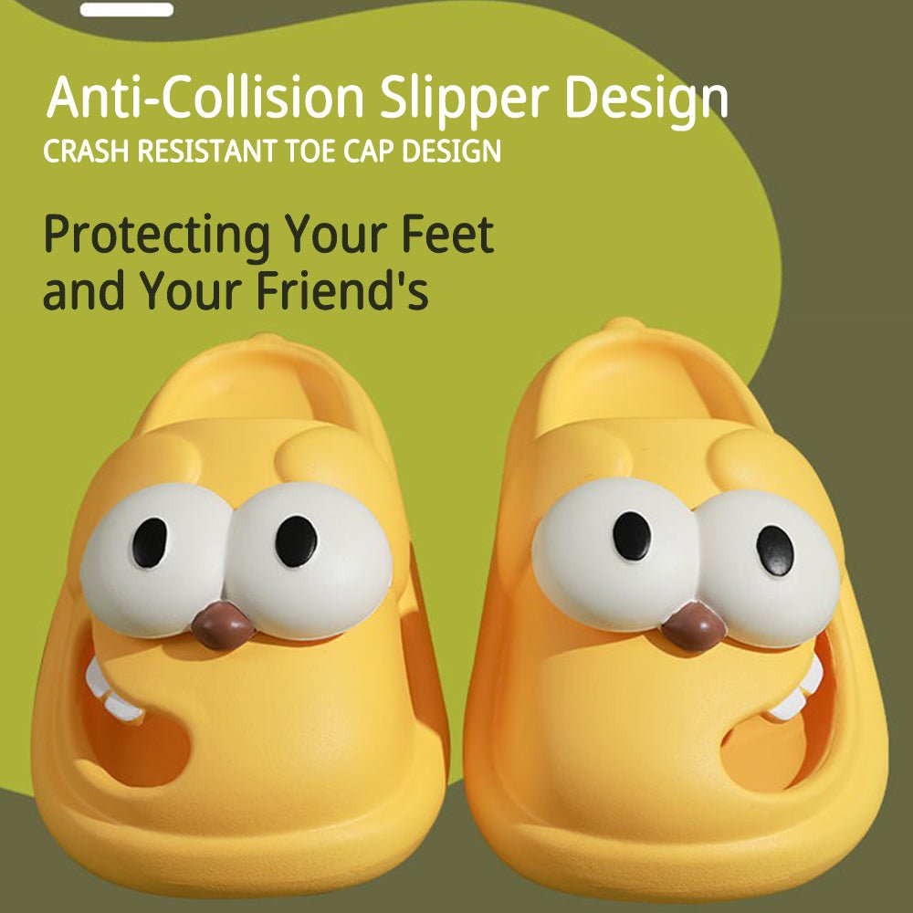 Toe - Kissing Fun: Creative Cartoon Anti - Slip Slippers for Women and Kids - cleenova