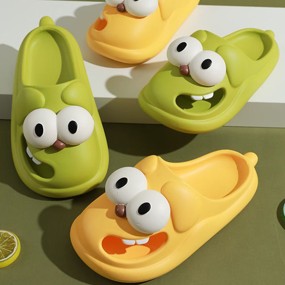 Toe - Kissing Fun: Creative Cartoon Anti - Slip Slippers for Women and Kids - cleenova