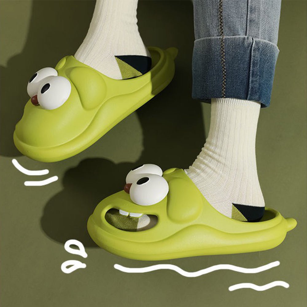 Toe - Kissing Fun: Creative Cartoon Anti - Slip Slippers for Women and Kids - cleenova