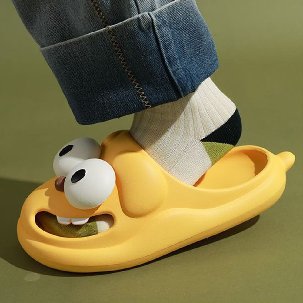 Toe - Kissing Fun: Creative Cartoon Anti - Slip Slippers for Women and Kids - cleenova