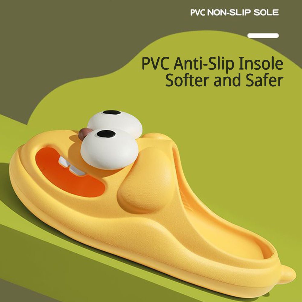 Toe - Kissing Fun: Creative Cartoon Anti - Slip Slippers for Women and Kids - cleenova