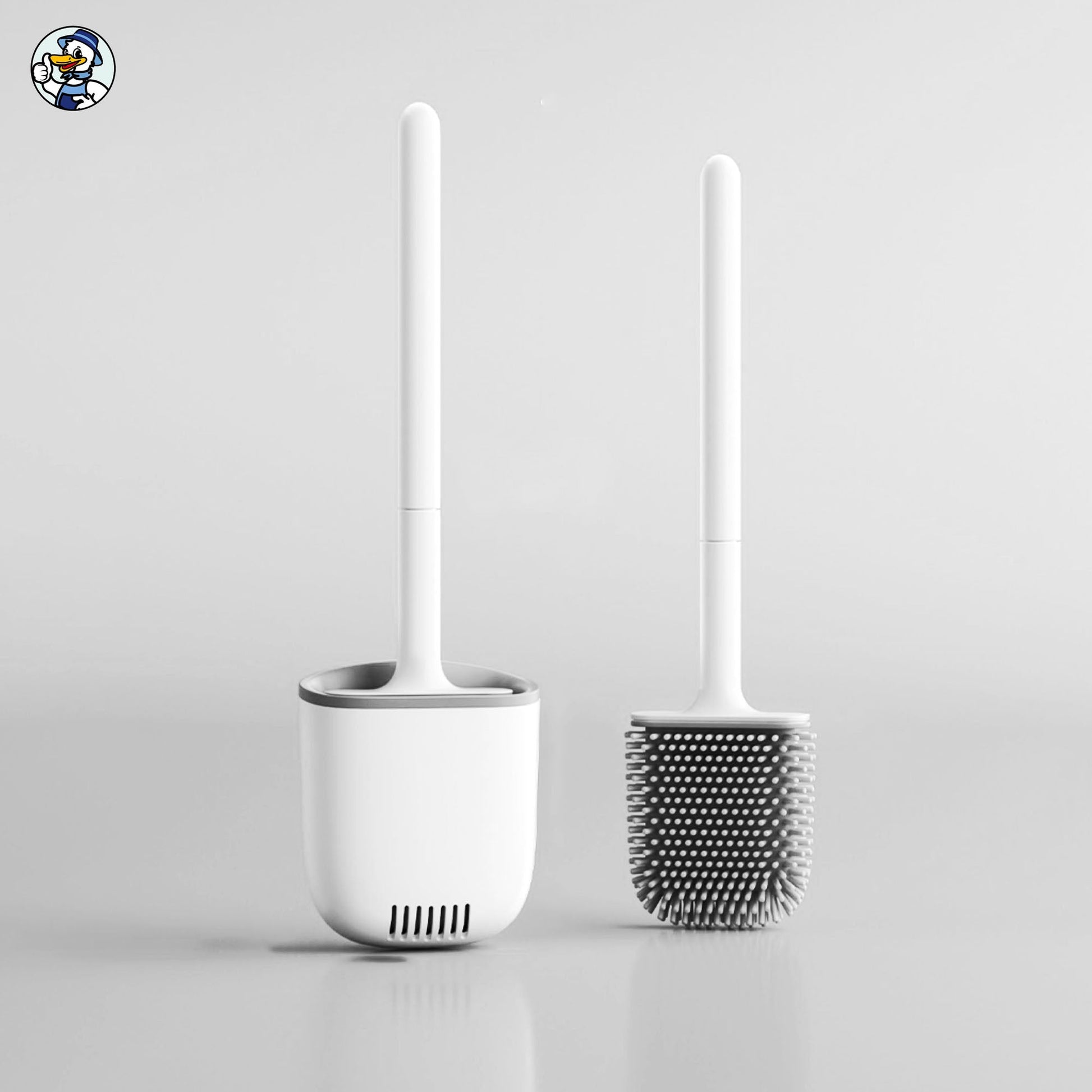 Wall - Mounted Silicone Toilet Brush - Easy - to - Clean, Non - Stick Design - cleenova