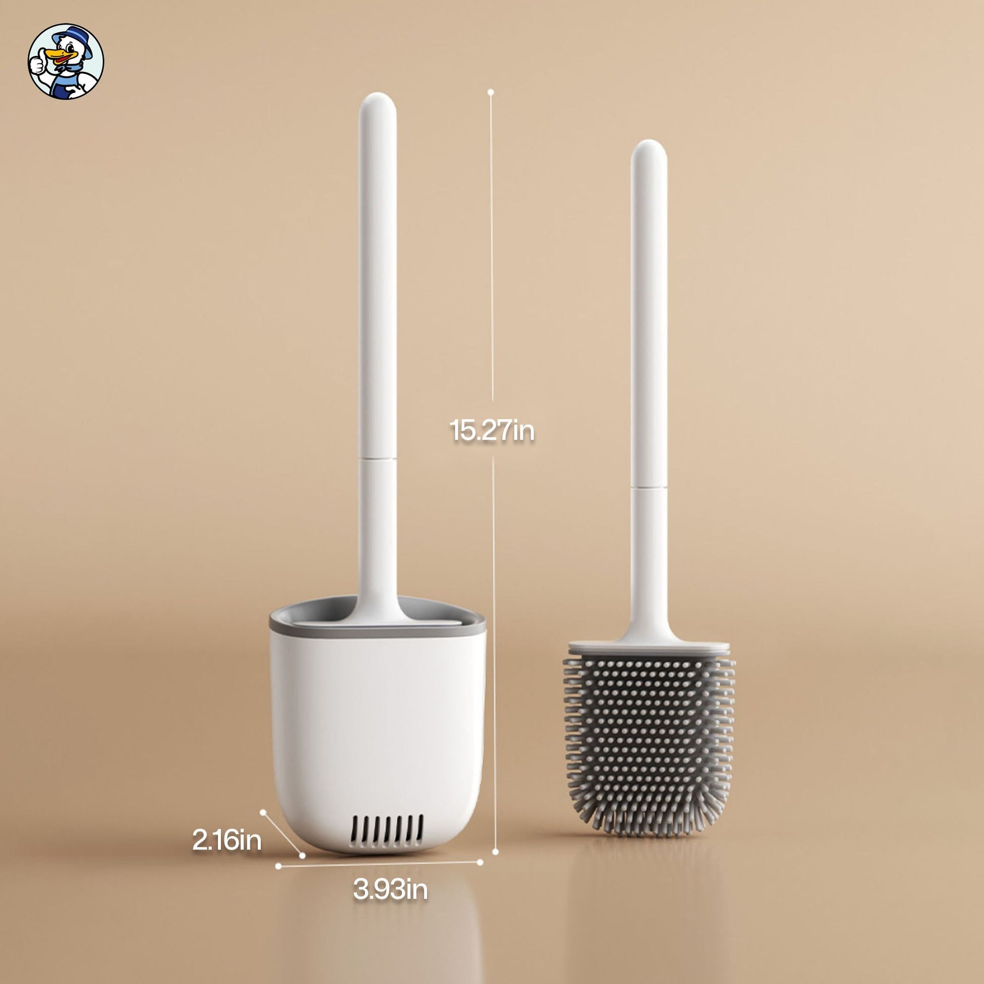 Wall - Mounted Silicone Toilet Brush - Easy - to - Clean, Non - Stick Design - cleenova