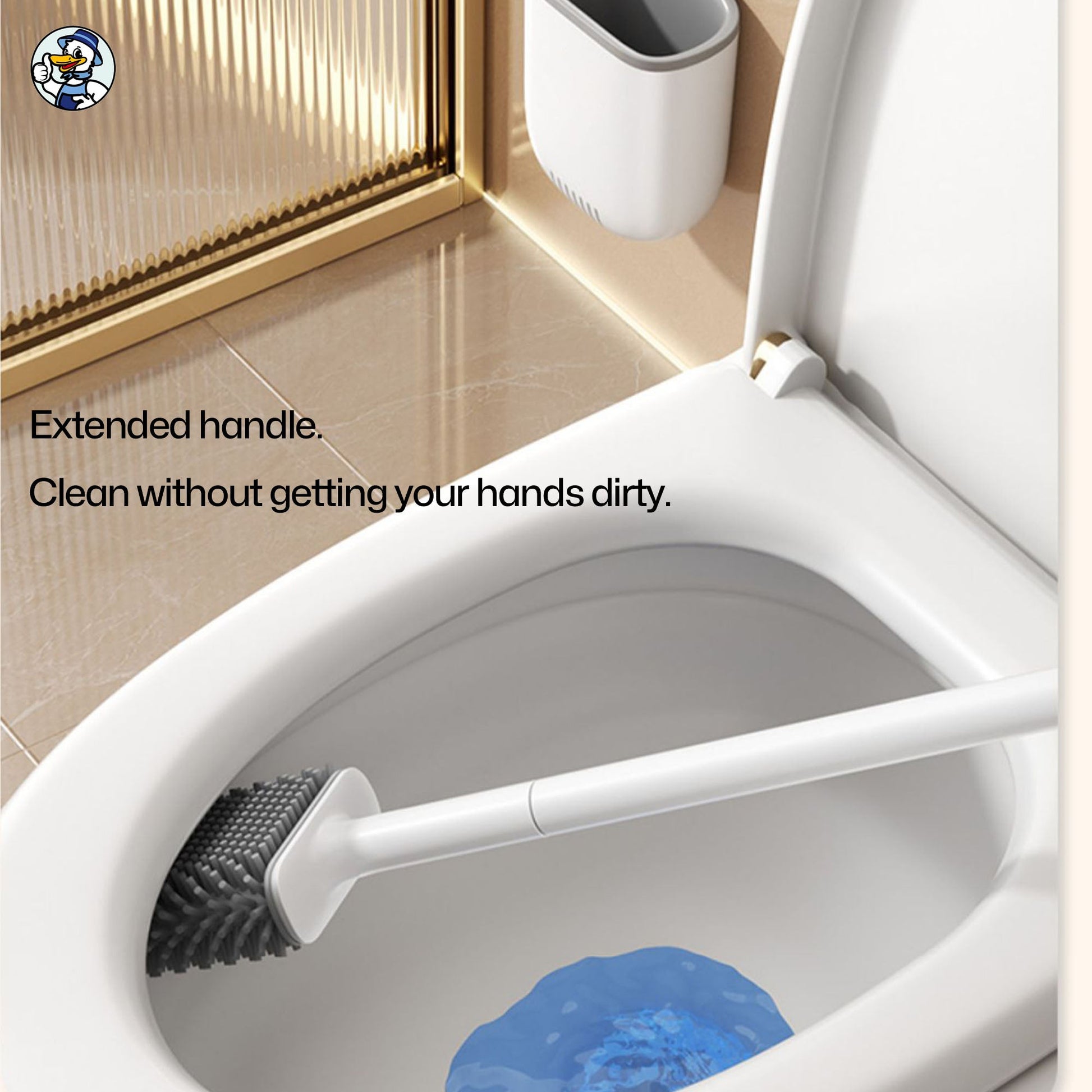 Wall - Mounted Silicone Toilet Brush - Easy - to - Clean, Non - Stick Design - cleenova